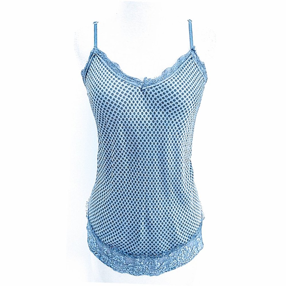 Blue silk cami